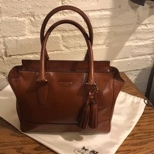 Cognac leather Coach bag!